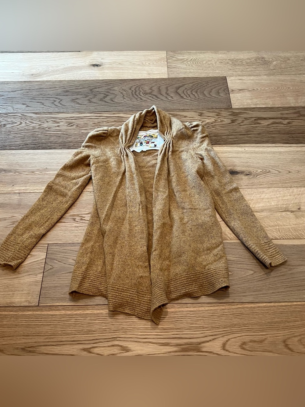 Anthropologie Meguro River Golden Mustard Open Cardigan - Picture 2 of 6